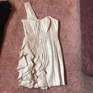 Pearl/creme colored cocktail dress.